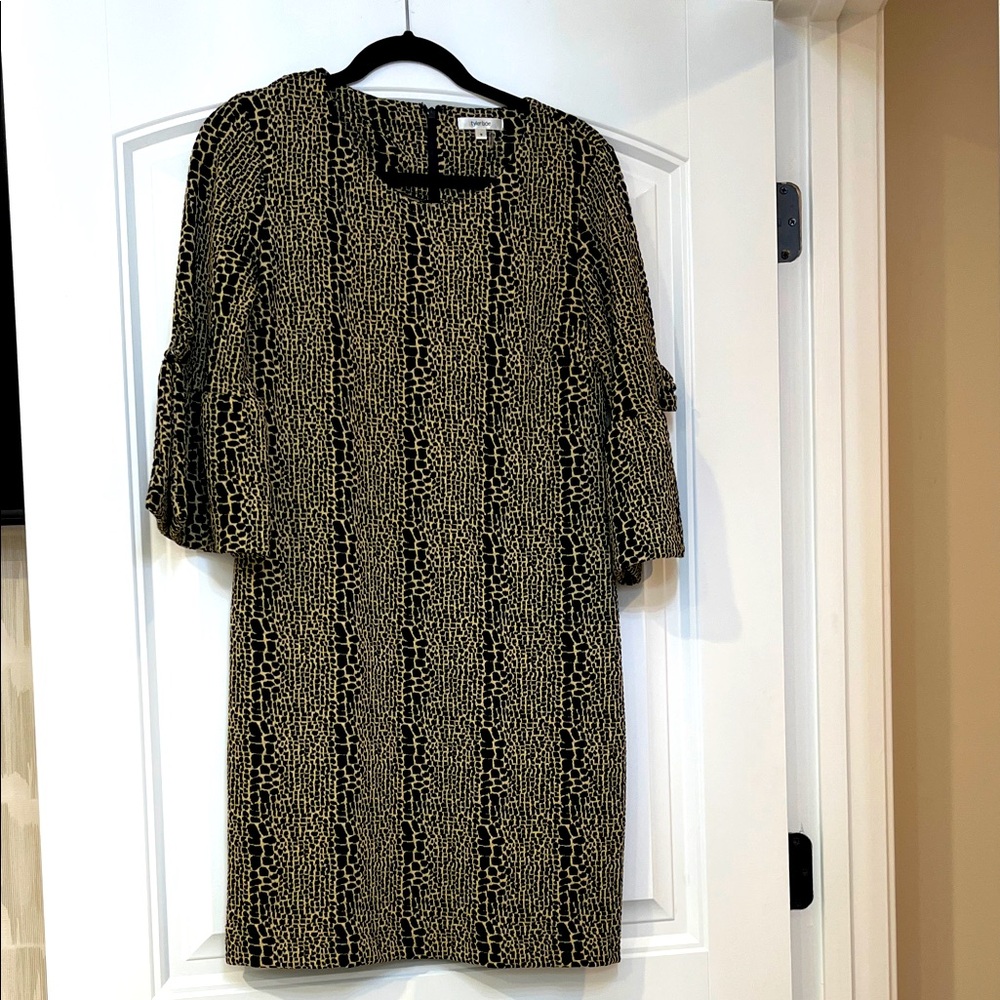 Tyler Boe Black and tan Long Sleeve Dress